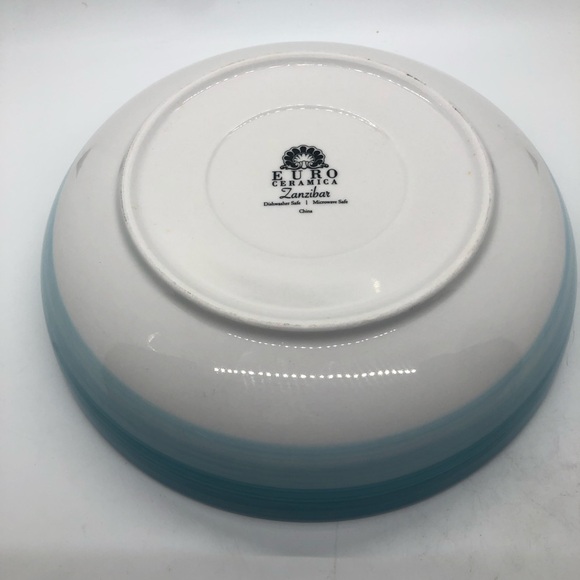 Euro Ceramica Zanzibar 8.5” Pasta Bowl Dinner Floral Roses Ceramic REPLACEMENT - Picture 3 of 12